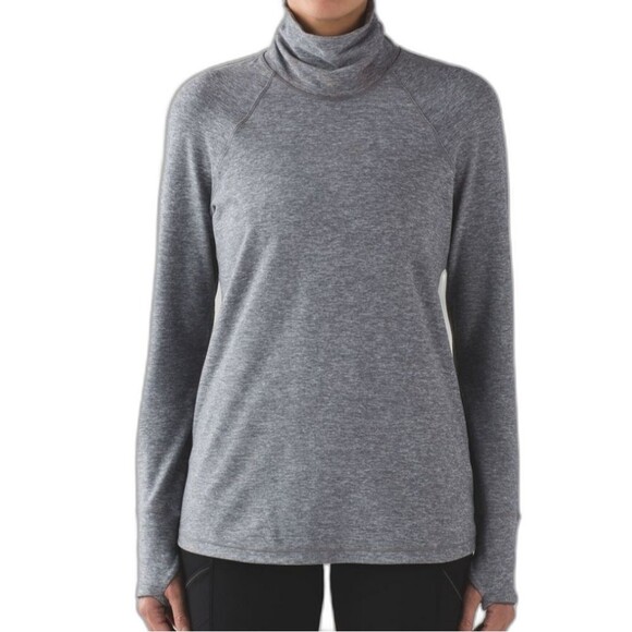 Lululemon Hill And Valley Turtleneck size 4 Pullover Gray - Picture 1 of 9